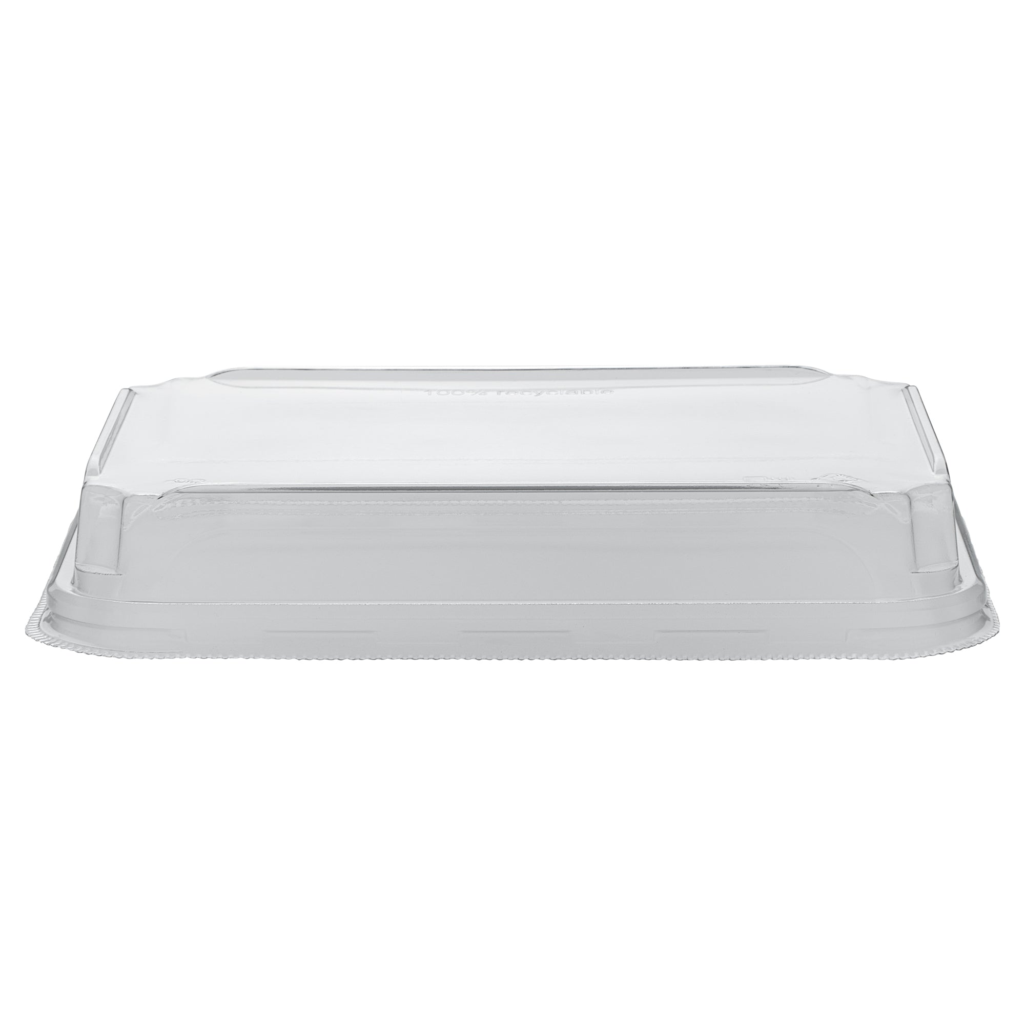 Matsuri Vision Clear PET Plastic Lid - Fits 11 oz Sushi Container, Anti-Fog - 50 count box