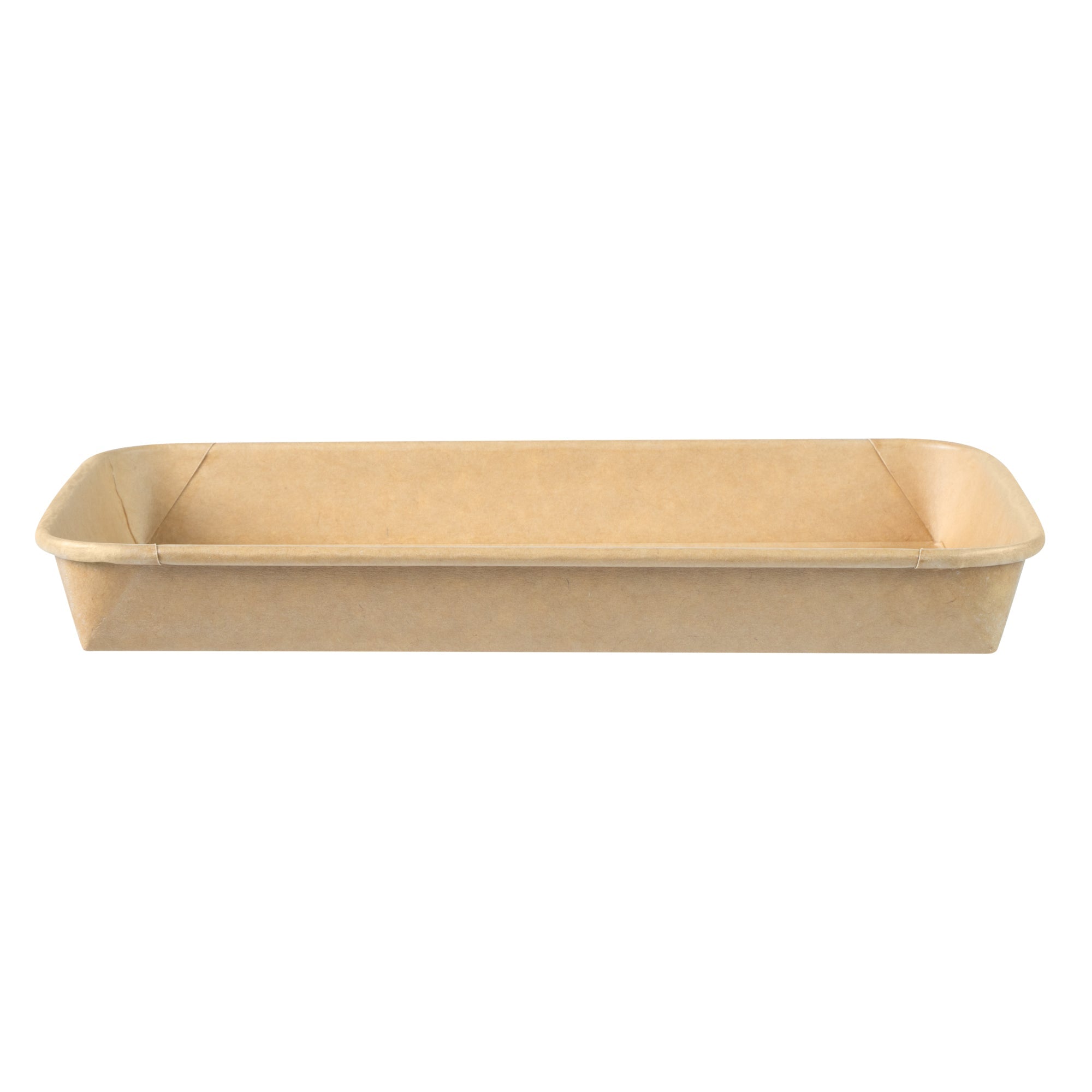 Matsuri Vision 15 oz Rectangle Kraft Paper Sushi Container - 8 3/4" x 5 1/2" x 1" - 100 count box