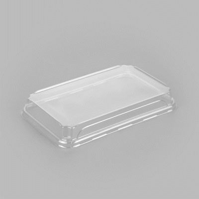 Matsuri Vision Clear PET Plastic Lid - Fits 15 oz Sushi Container, Anti-Fog - 50 count box