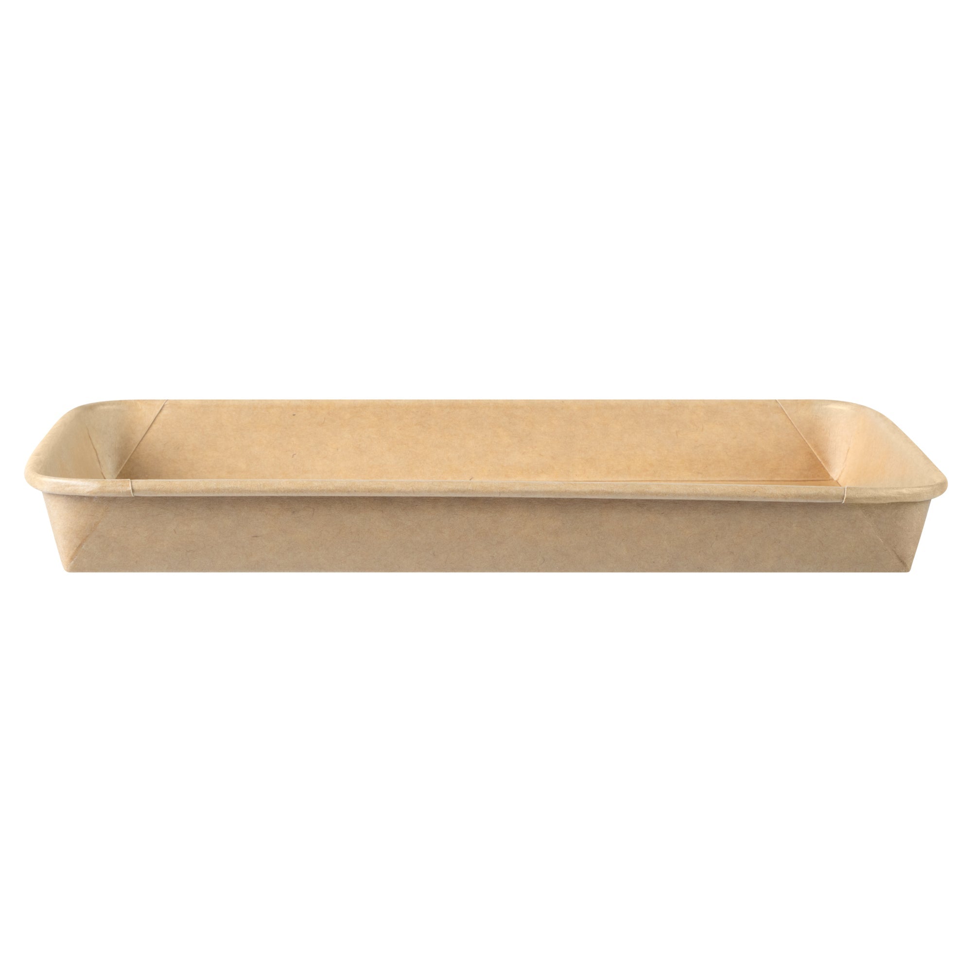 Matsuri Vision 20 oz Rectangle Kraft Paper Sushi Container - 9 1/2" x 6" x 1" - 50 count box