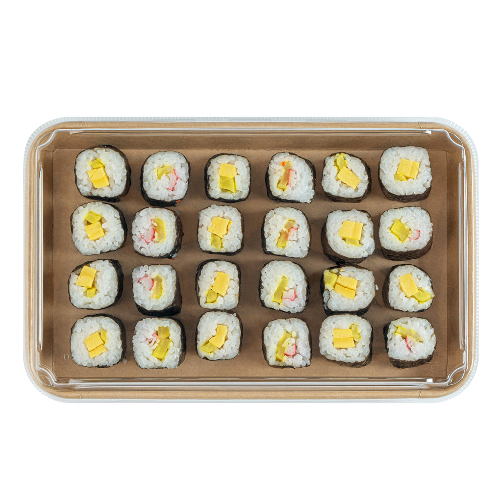 Matsuri Vision Clear PET Plastic Lid - Fits 20 oz Sushi Container, Anti-Fog - 50 count box