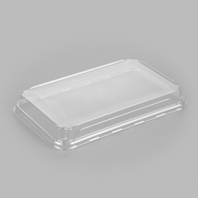 Matsuri Vision Clear PET Plastic Lid - Fits 20 oz Sushi Container, Anti-Fog - 50 count box