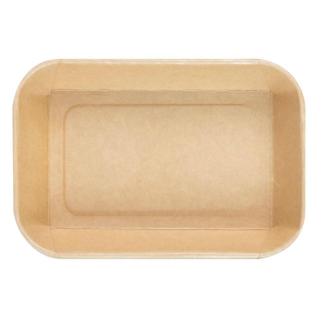 Matsuri Vision 17 oz Rectangle Kraft Paper Sushi Container - 6 1/2" x 4 3/4" x 1 1/2" - 50 count box