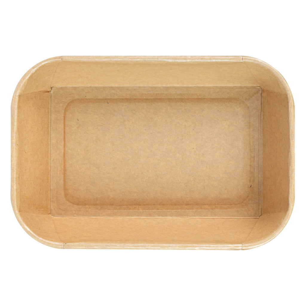 Matsuri Vision 22 oz Rectangle Kraft Paper Sushi Container - 6 1/2" x 4 3/4" x 2" - 100 count box