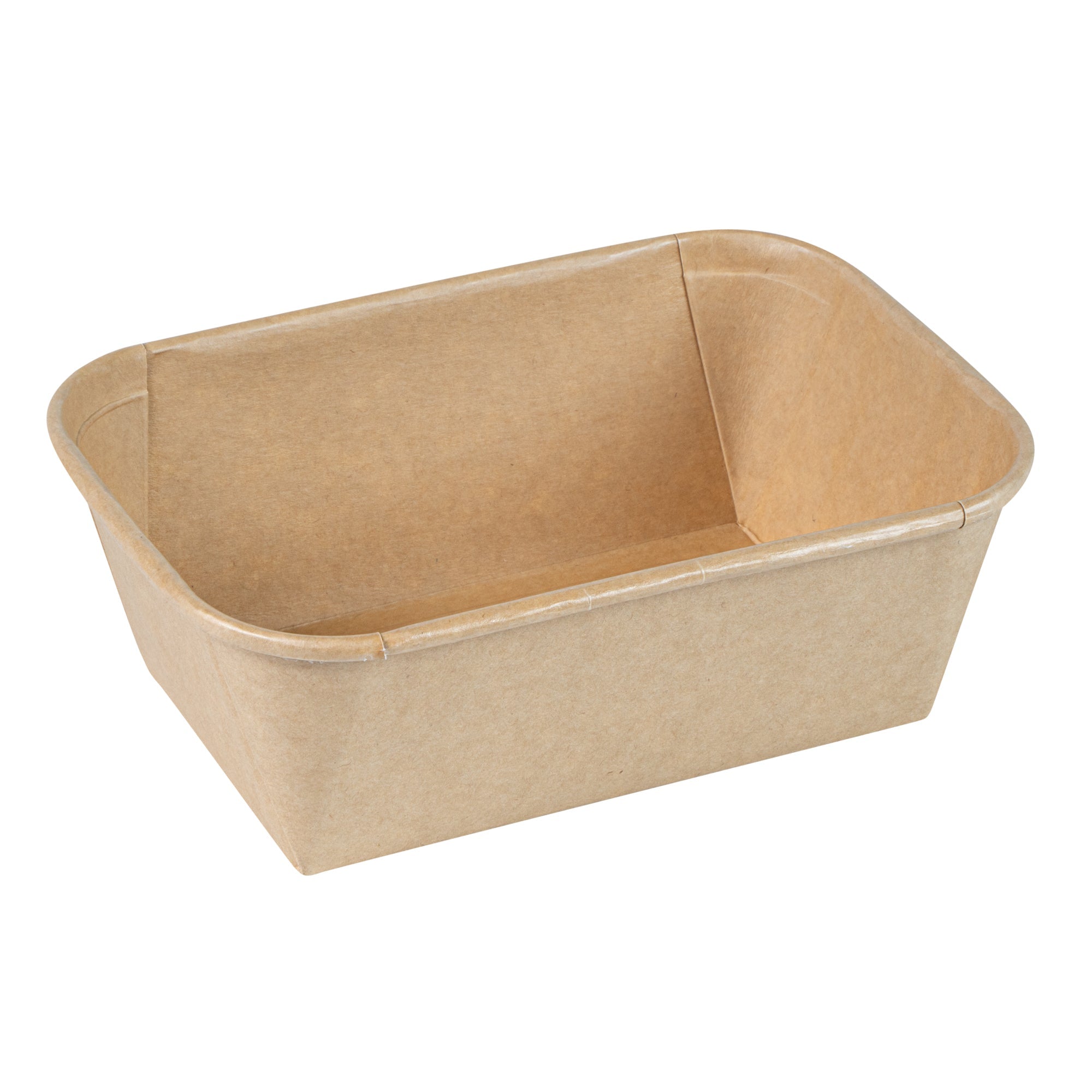 Matsuri Vision 26 oz Rectangle Kraft Paper Sushi Container - 6 1/2" x 4 3/4" x 2 1/4" - 50 count box