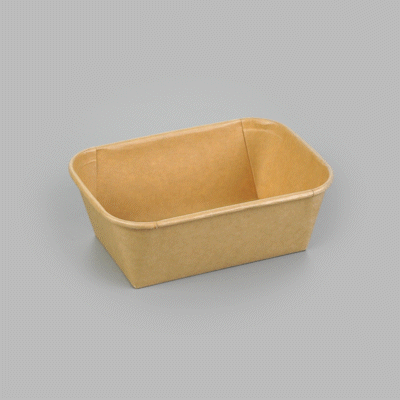 Matsuri Vision 26 oz Rectangle Kraft Paper Sushi Container - 6 1/2" x 4 3/4" x 2 1/4" - 50 count box