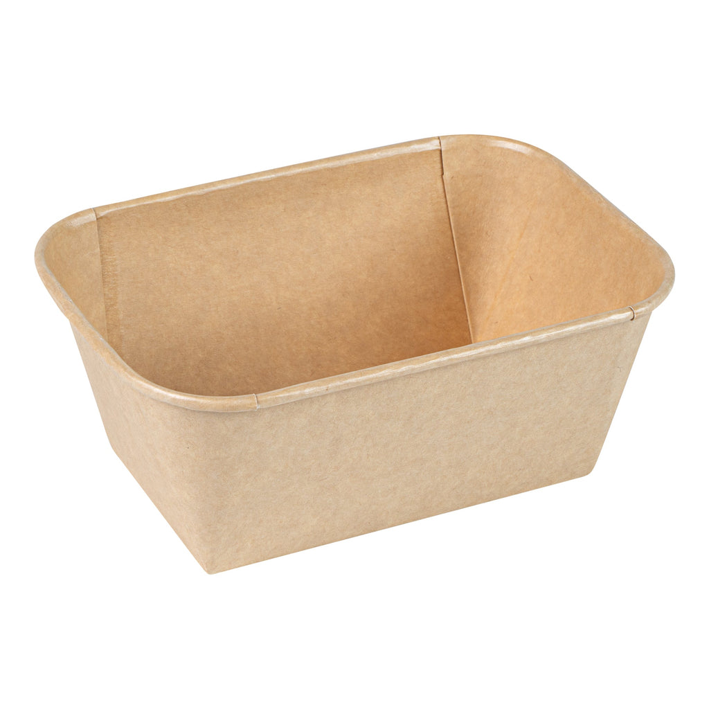Matsuri Vision 34 oz Rectangle Kraft Paper Sushi Container - 6 1/2" x 4 3/4" x 2 3/4" - 50 count box