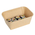 Matsuri Vision 34 oz Rectangle Kraft Paper Sushi Container - 6 1/2" x 4 3/4" x 2 3/4" - 50 count box