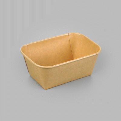 Matsuri Vision 34 oz Rectangle Kraft Paper Sushi Container - 6 1/2" x 4 3/4" x 2 3/4" - 50 count box