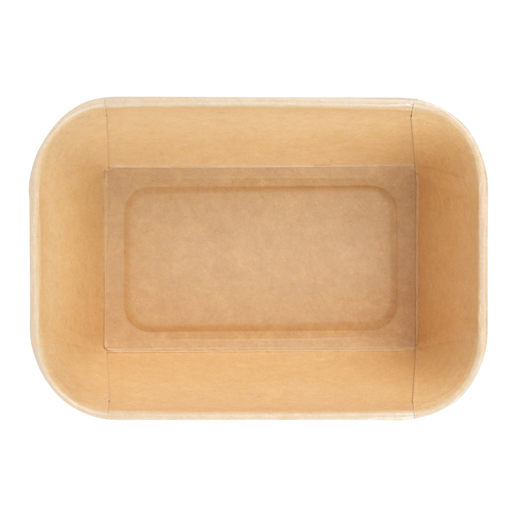 Matsuri Vision 34 oz Rectangle Kraft Paper Sushi Container - 6 1/2" x 4 3/4" x 2 3/4" - 100 count box