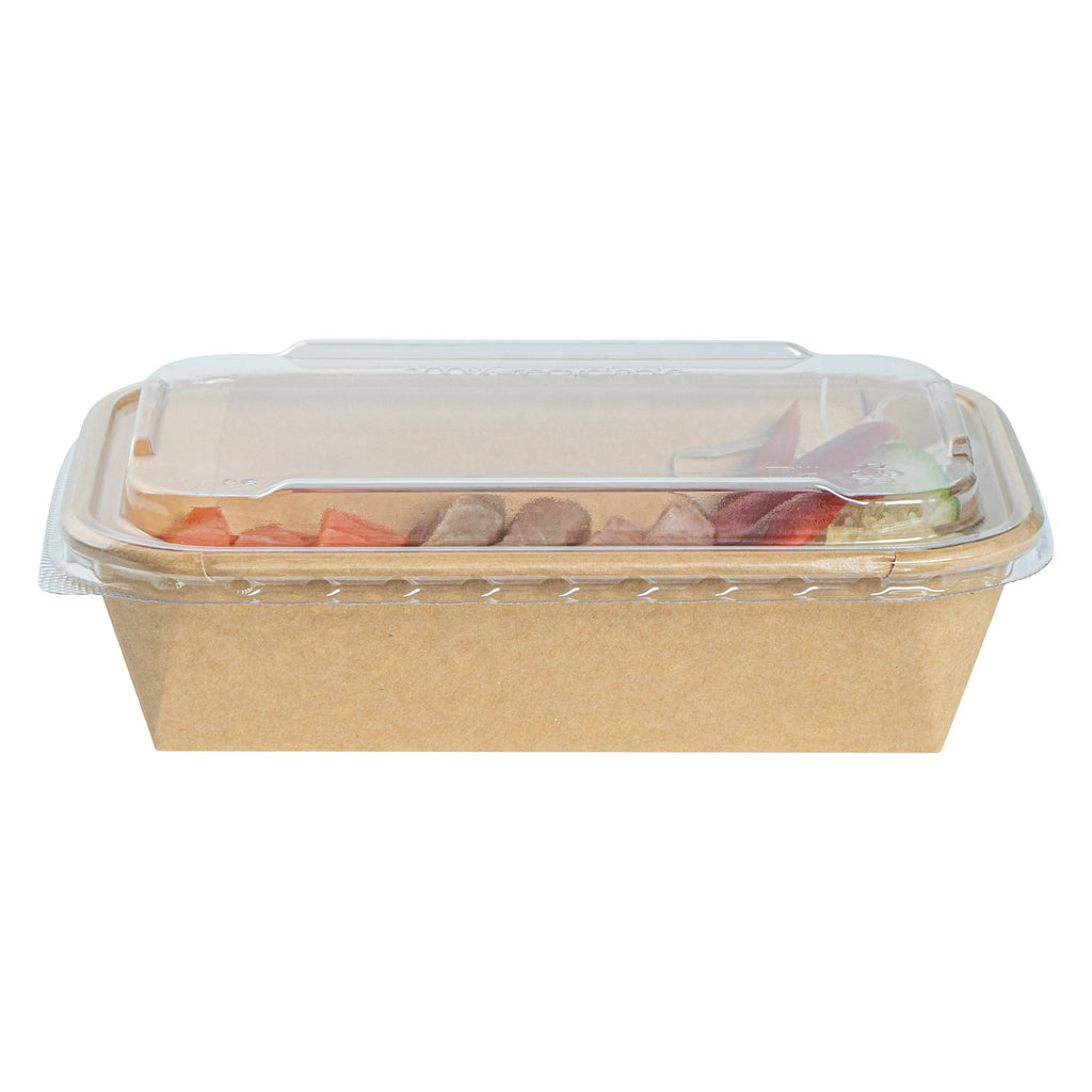 Matsuri Vision Clear PET Plastic Lid - Fits 17, 22, 26 and 34 oz Sushi Containers, Anti-Fog - 100 count box
