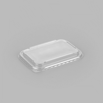 Matsuri Vision Clear PET Plastic Lid - Fits 17, 22, 26 and 34 oz Sushi Containers, Anti-Fog - 100 count box