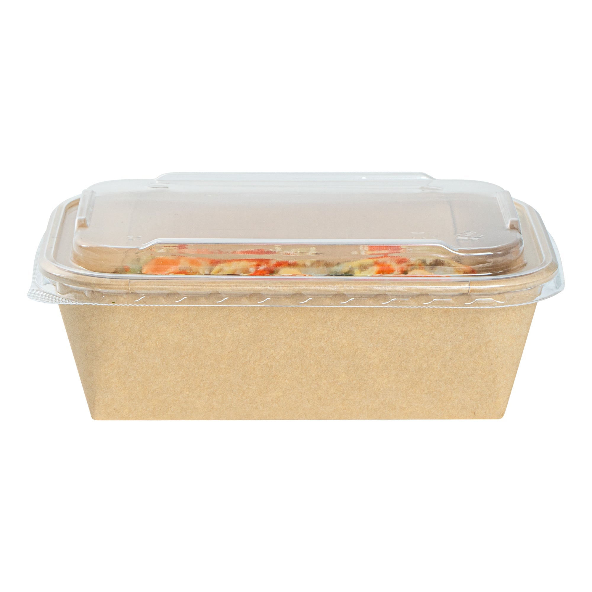 Matsuri Vision Clear PP Plastic Lid - Fits 17, 22, 26 and 34 oz Sushi Containers, Anti-Fog - 100 count box