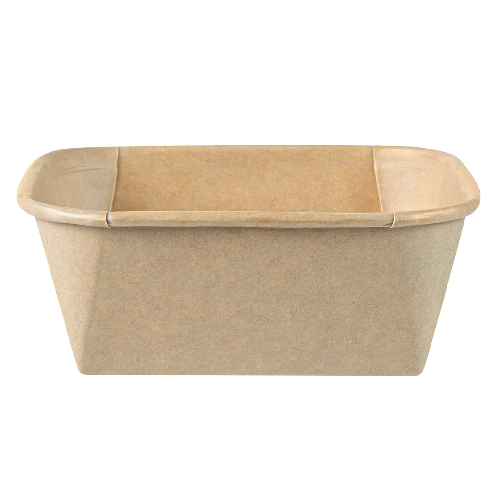 Matsuri Vision 17 oz Square Kraft Paper Sushi Container - 5" x 5" x 2" - 100 count box