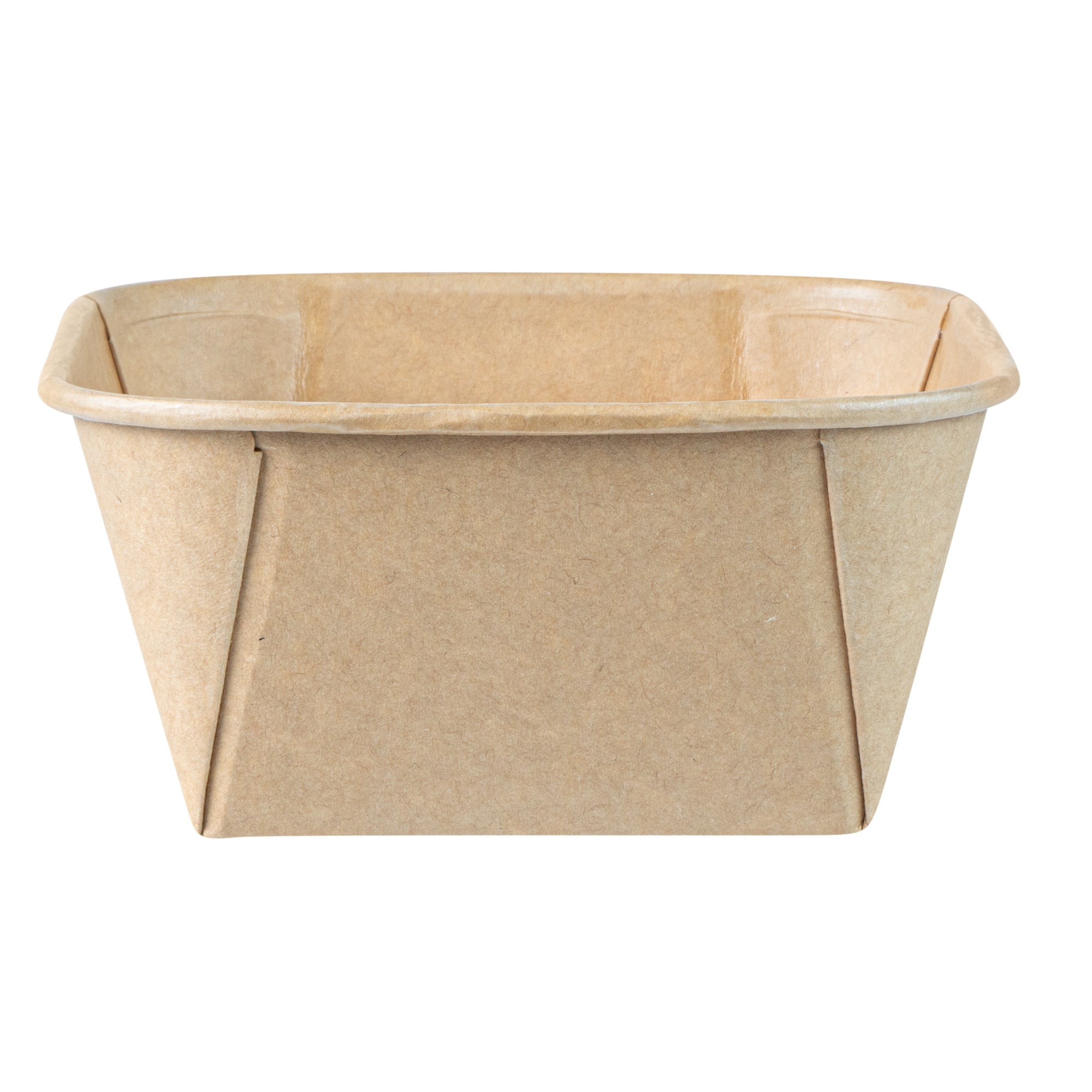 Matsuri Vision 22 oz Square Kraft Paper Sushi Container - 5" x 5" x 2 1/4" - 50 count box