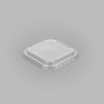 Matsuri Vision Clear PET Plastic Lid - Fits 17 and 22 oz Sushi Containers, Anti-Fog - 50 count box