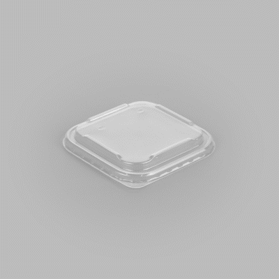 Matsuri Vision Clear PP Plastic Lid - Fits 17 and 22 oz Sushi Containers, Anti-Fog - 50 count box
