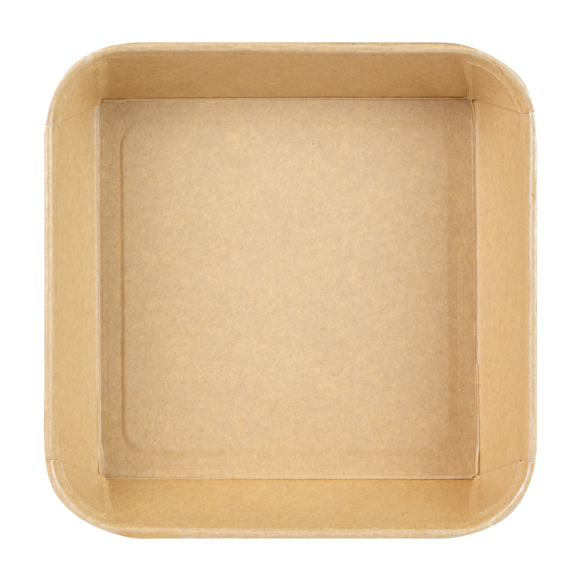 Matsuri Vision 34 oz Square Kraft Paper Sushi Container - 7" x 7" x 2" - 50 count box