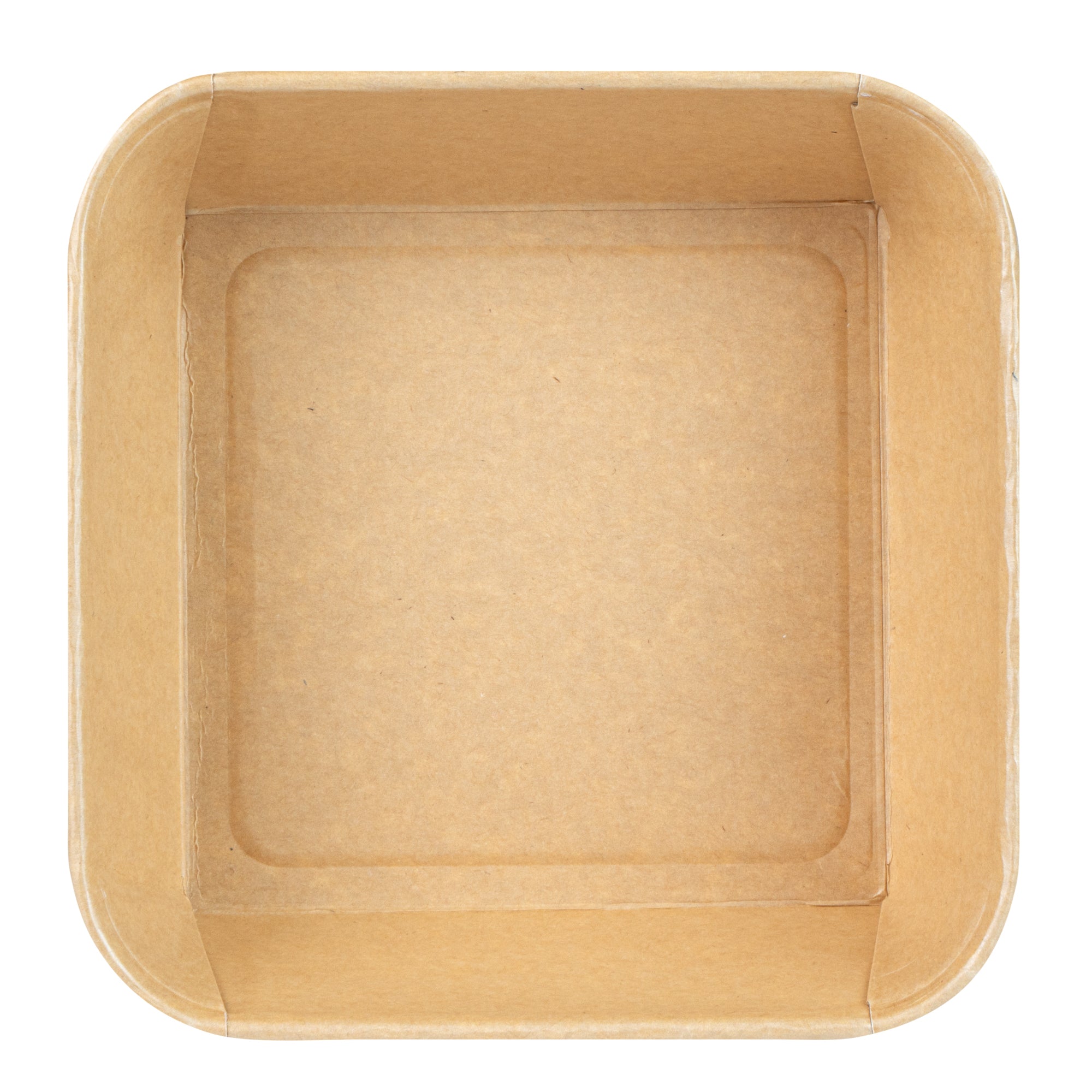 Matsuri Vision 45 oz Square Kraft Paper Sushi Container - 7" x 7" x 2 1/4" - 100 count box