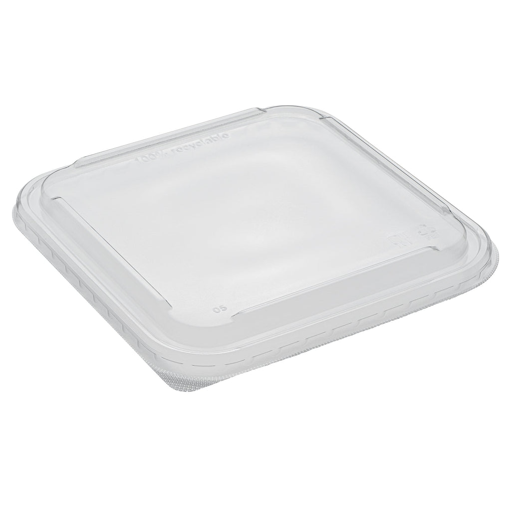 Matsuri Vision Clear PET Plastic Lid - Fits 34 and 45 oz Sushi Containers, Anti-Fog - 50 count box