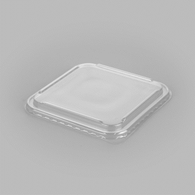 Matsuri Vision Clear PET Plastic Lid - Fits 34 and 45 oz Sushi Containers, Anti-Fog - 50 count box