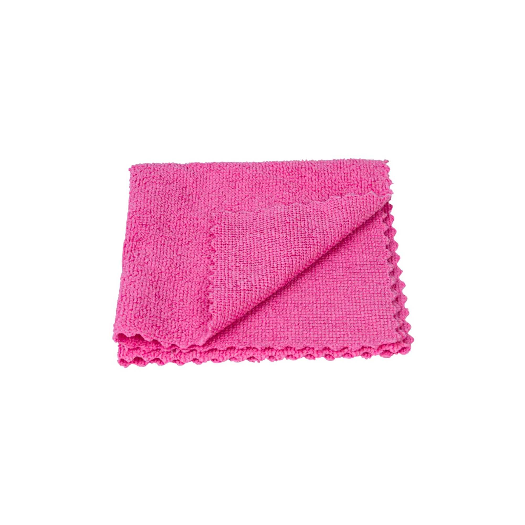 Clean Tek Professional Pink Microfiber Rags In A Box - 11 3/4" x 11 3/4" - 25 count box