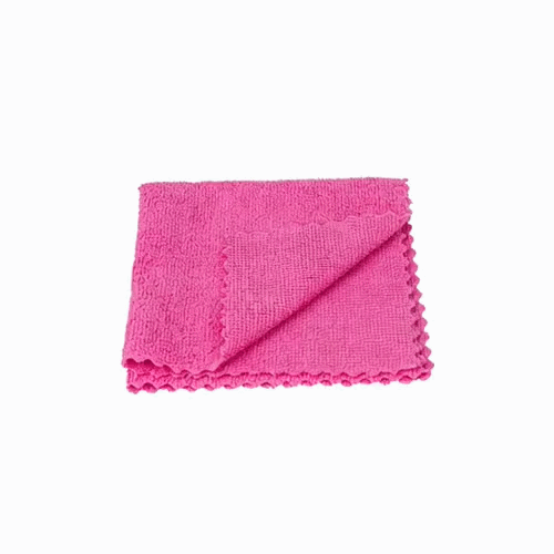 Clean Tek Professional Pink Microfiber Rags In A Box - 11 3/4" x 11 3/4" - 25 count box