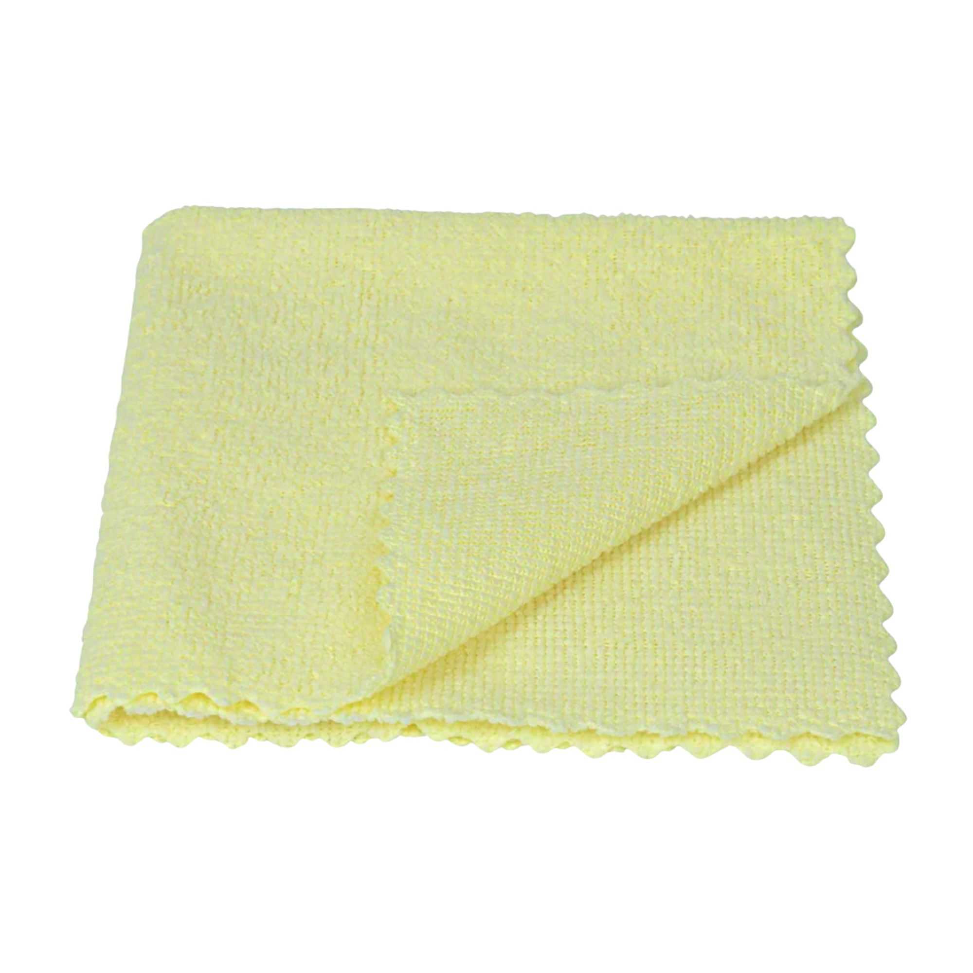 Clean Tek Professional Yellow Microfiber Rags In A Box - 11 3/4" x 11 3/4" - 250 count box