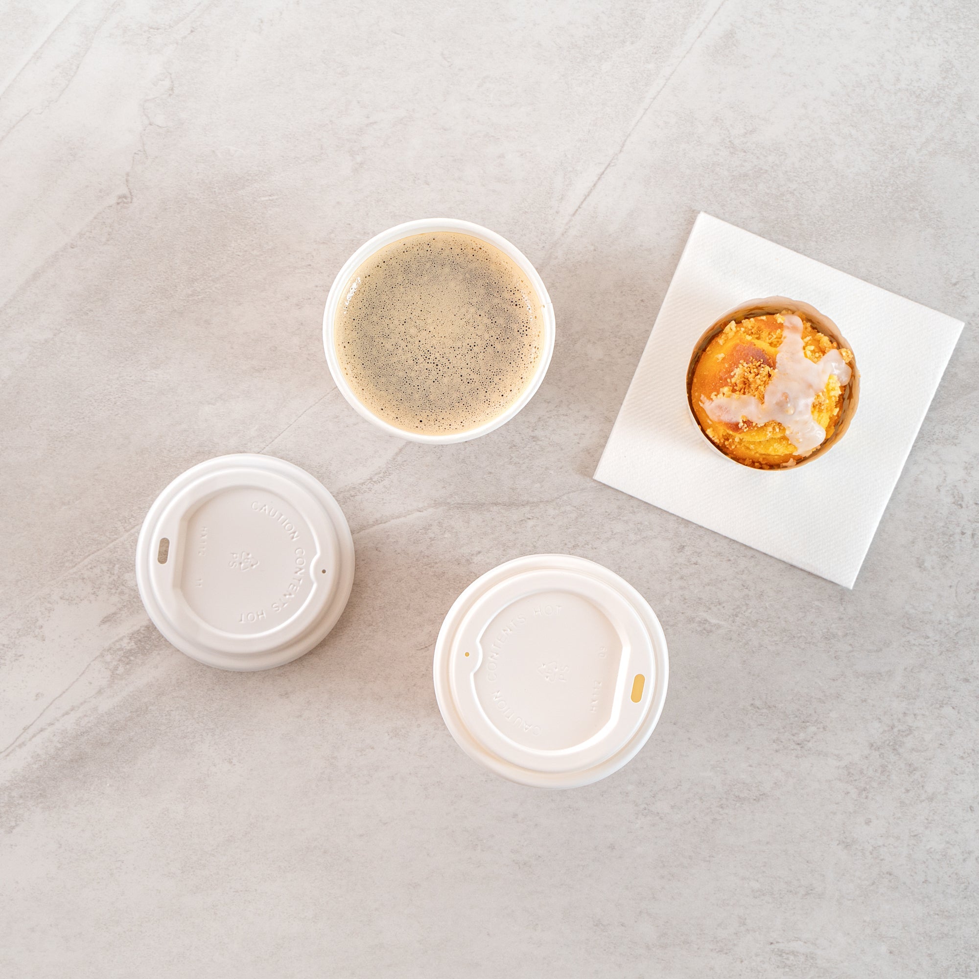 Restpresso 12 oz New Year's Eve Paper Single Wall Coffee Cup - with White Lid - 3 1/2" x 3 1/2" x 4 3/4" - 400 count box