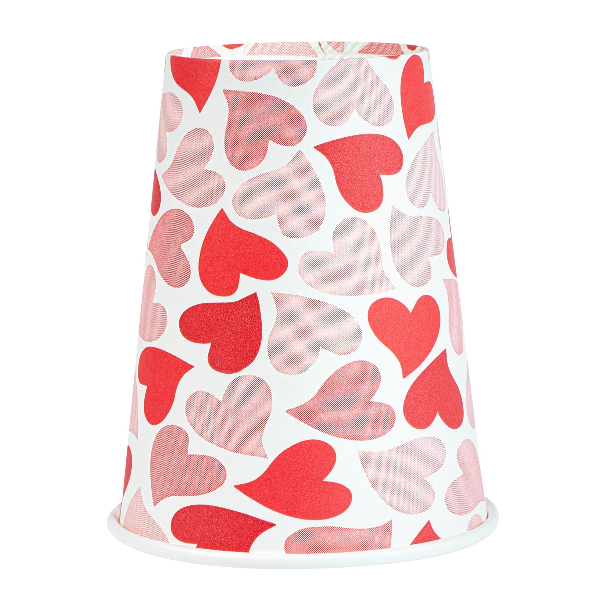 Restpresso 12 oz Valentine's Day Paper Single Wall Coffee Cup - with White Lid - 3 1/2" x 3 1/2" x 4 3/4" - 400 count box