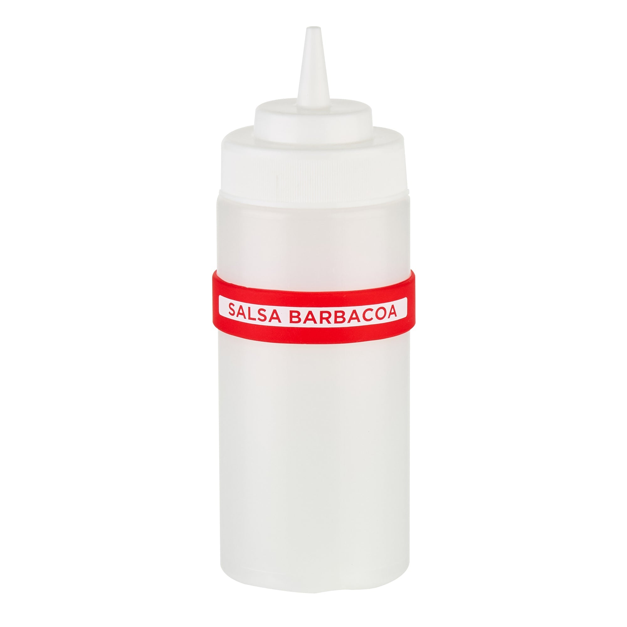 First In First Out Red Silicone BBQ Label Band - Fits 16, 20 and 24 oz Squeeze Bottles - 10 count box