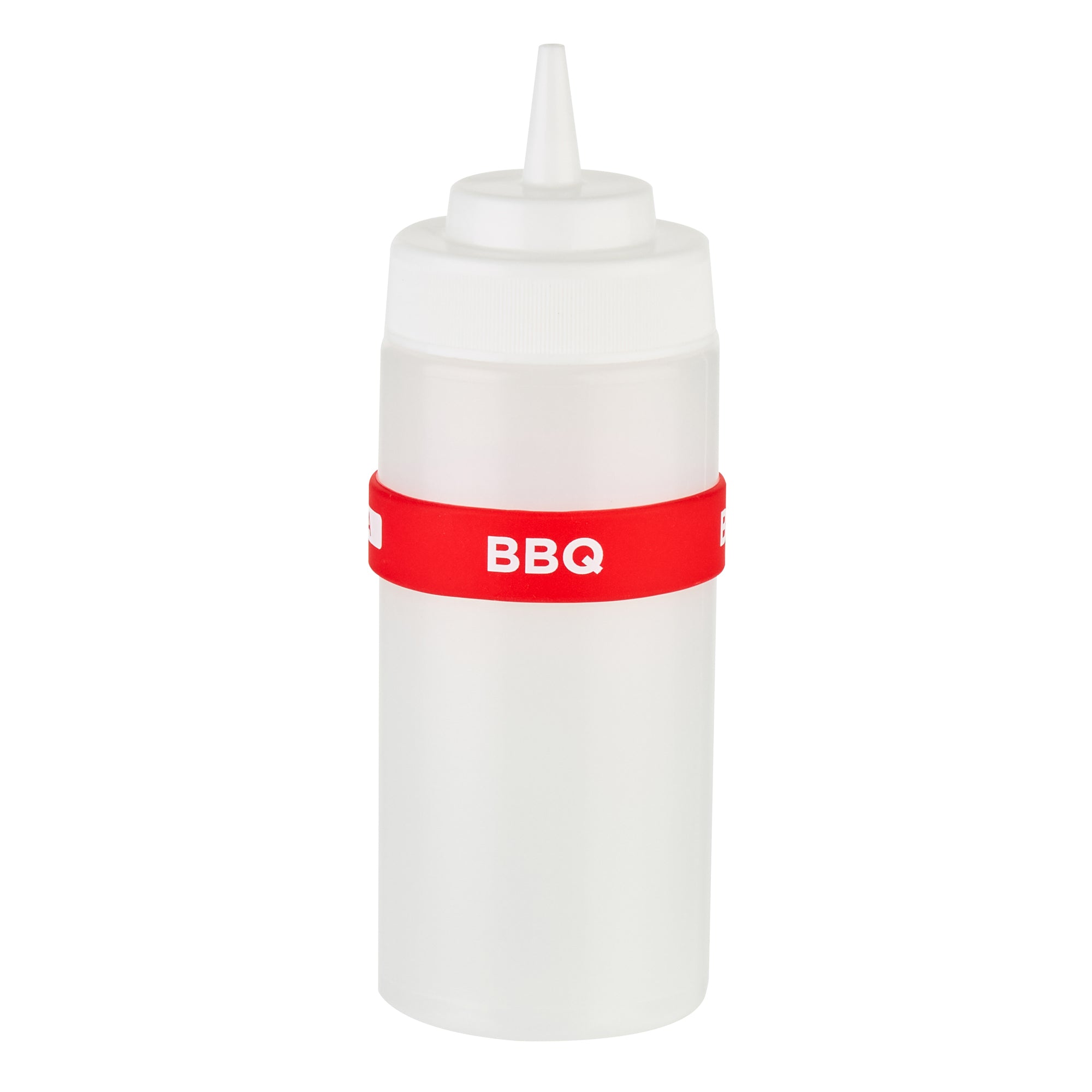 First In First Out Red Silicone BBQ Label Band - Fits 16, 20 and 24 oz Squeeze Bottles - 10 count box