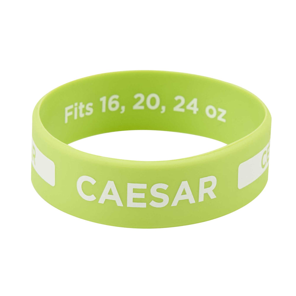 First In First Out Green Silicone Caesar Label Band - Fits 16, 20 and 24 oz Squeeze Bottles - 1 count box