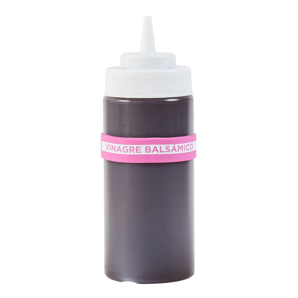 First In First Out Purple Silicone Balsamic Vinegar Label Band - Fits 16, 20 and 24 oz Squeeze Bottles - 10 count box