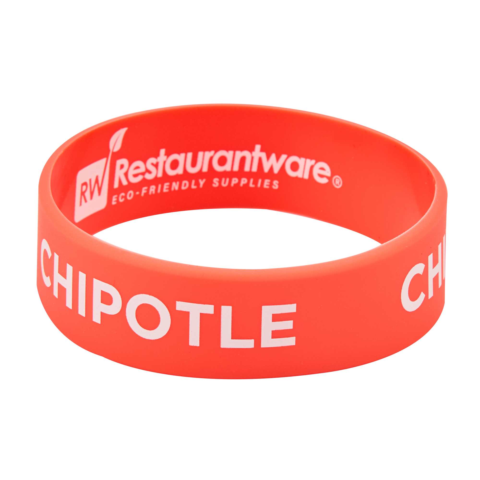 First In First Out Red Silicone Chipotle Label Band - Fits 16, 20 and 24 oz Squeeze Bottles - 1 count box