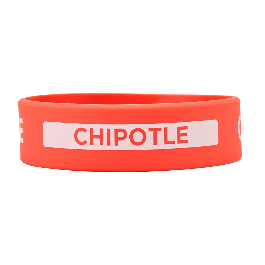 First In First Out Red Silicone Chipotle Label Band - Fits 16, 20 and 24 oz Squeeze Bottles - 10 count box