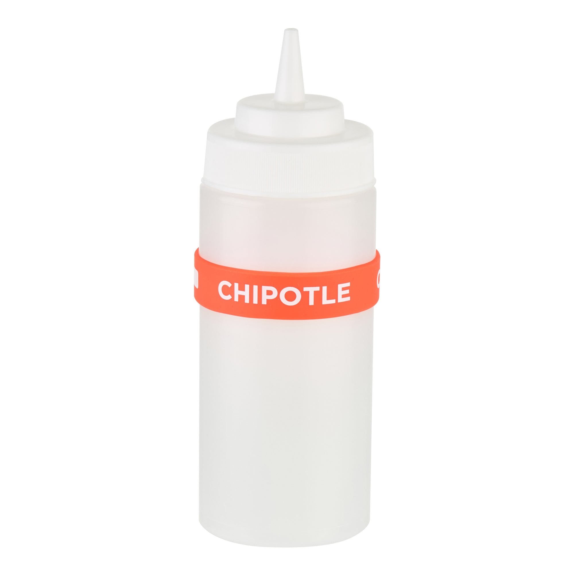 First In First Out Red Silicone Chipotle Label Band - Fits 16, 20 and 24 oz Squeeze Bottles - 10 count box