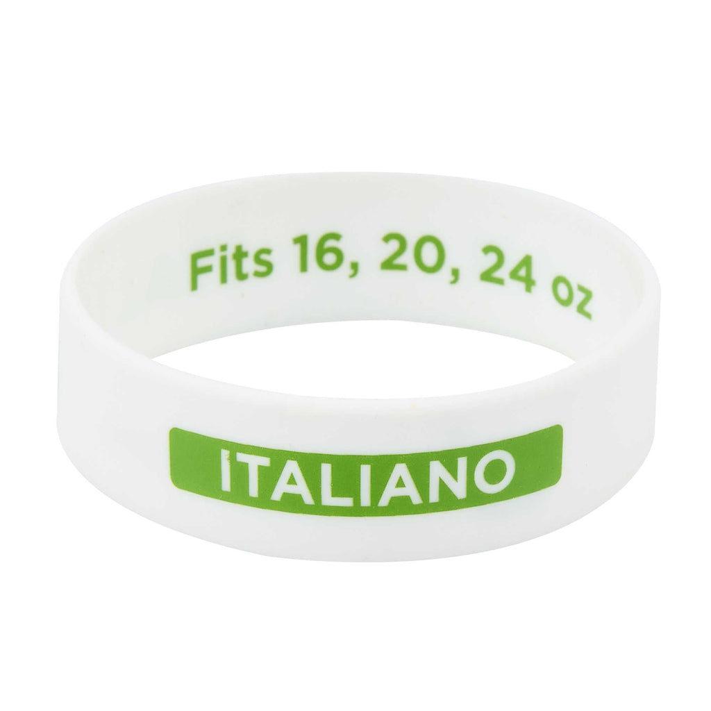 First In First Out White Silicone Italian Label Band - Fits 16, 20 and 24 oz Squeeze Bottles - 1 count box