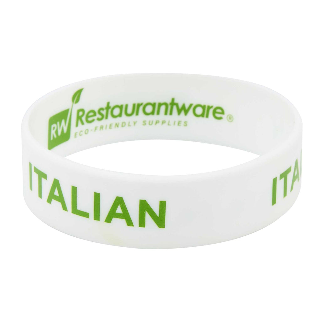 First In First Out White Silicone Italian Label Band - Fits 16, 20 and 24 oz Squeeze Bottles - 1 count box