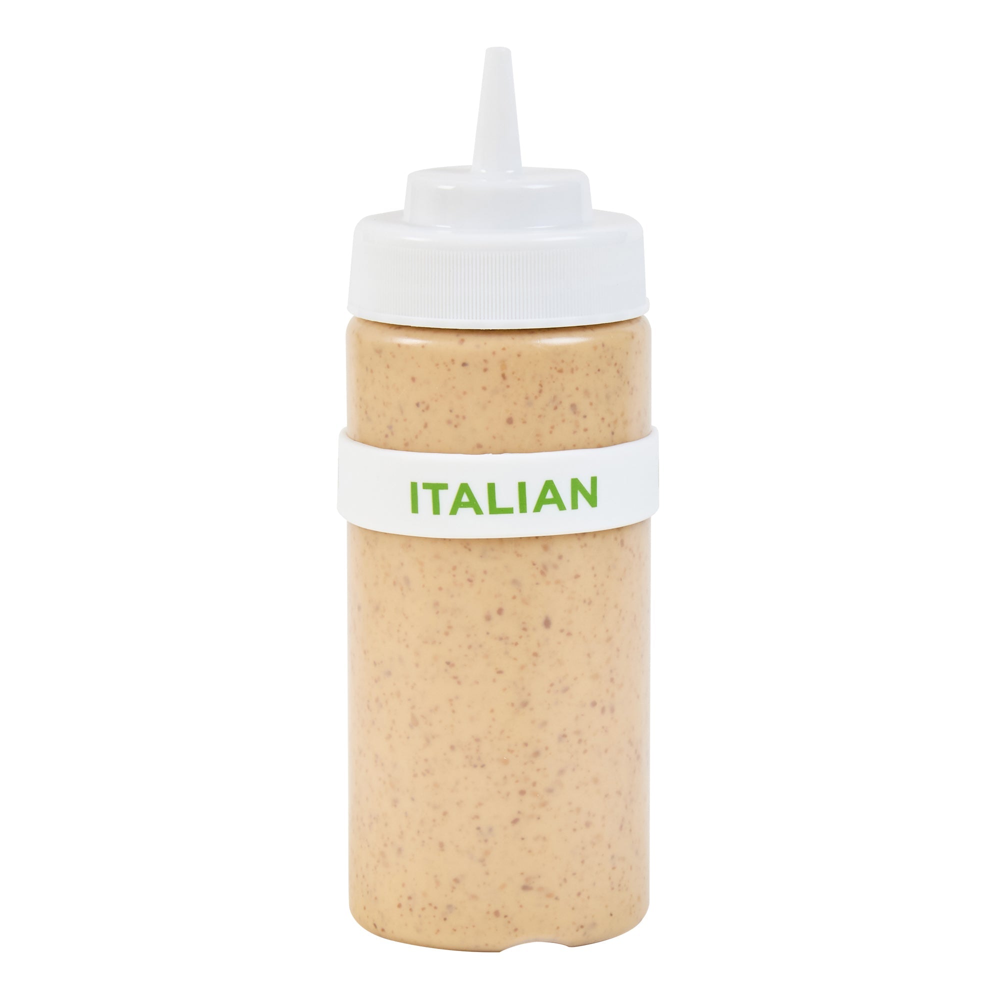 First In First Out White Silicone Italian Label Band - Fits 16, 20 and 24 oz Squeeze Bottles - 10 count box