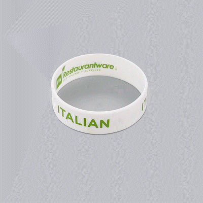First In First Out White Silicone Italian Label Band - Fits 16, 20 and 24 oz Squeeze Bottles - 10 count box