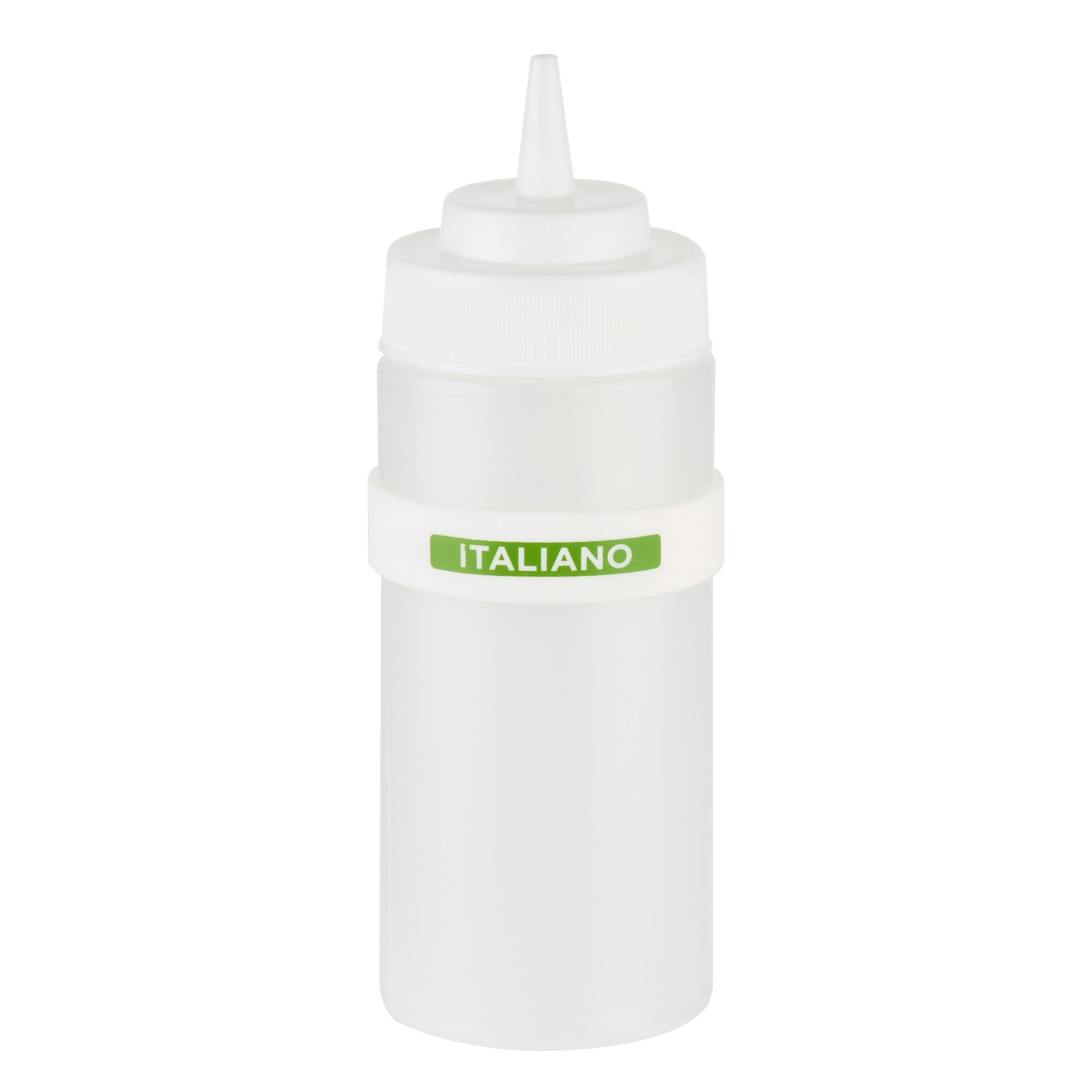 First In First Out White Silicone Italian Label Band - Fits 16, 20 and 24 oz Squeeze Bottles - 10 count box