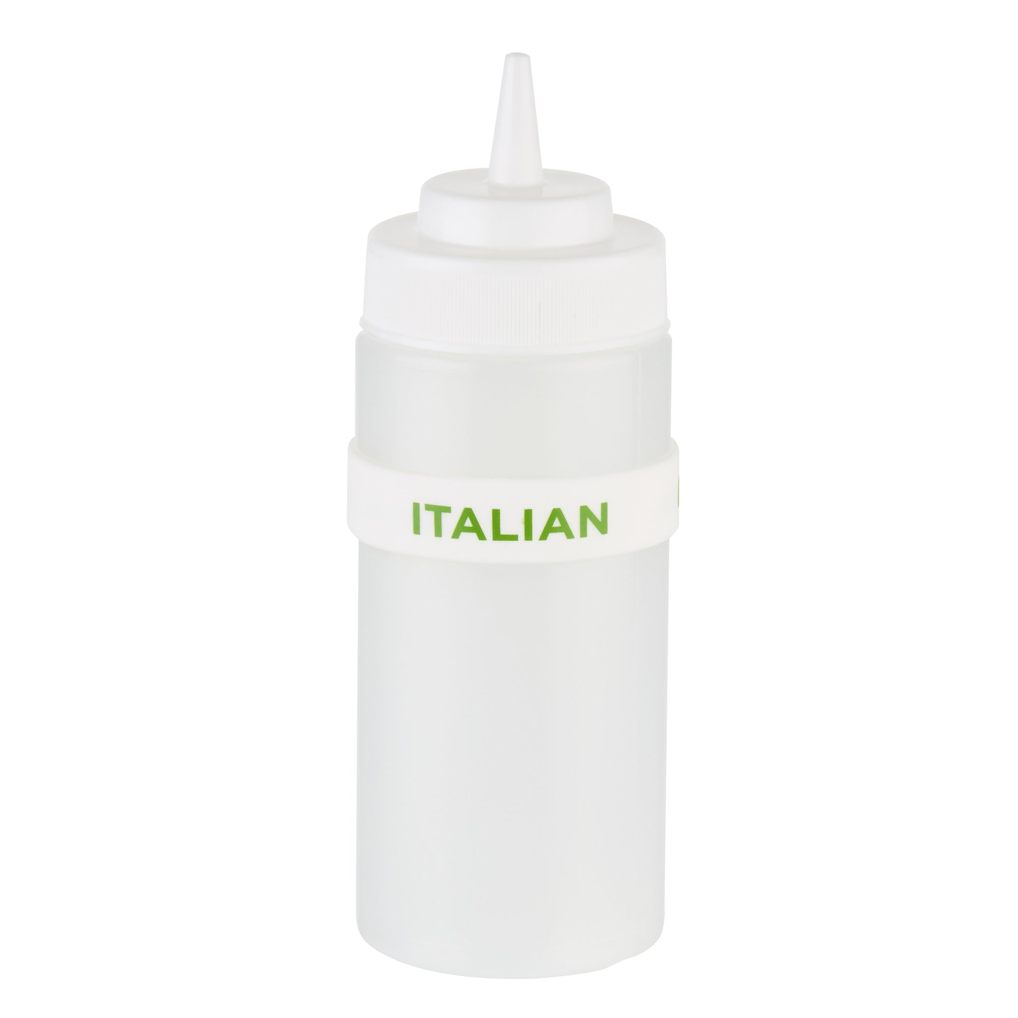 First In First Out White Silicone Italian Label Band - Fits 16, 20 and 24 oz Squeeze Bottles - 10 count box