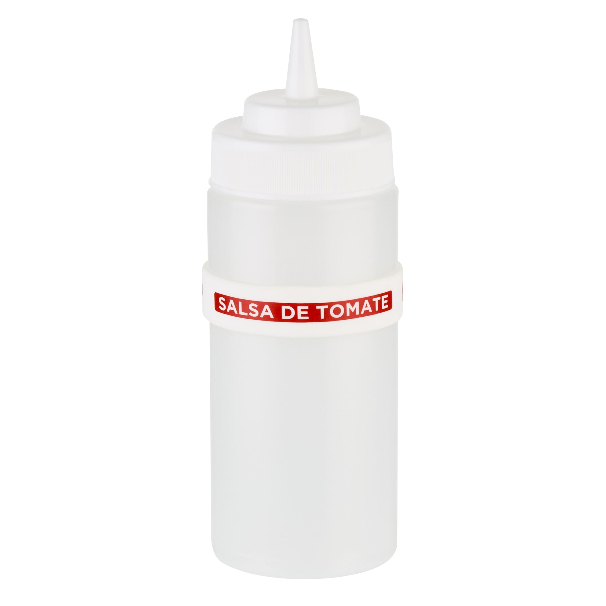 First In First Out White Silicone Ketchup Label Band - Fits 16, 20 and 24 oz Squeeze Bottles - 10 count box