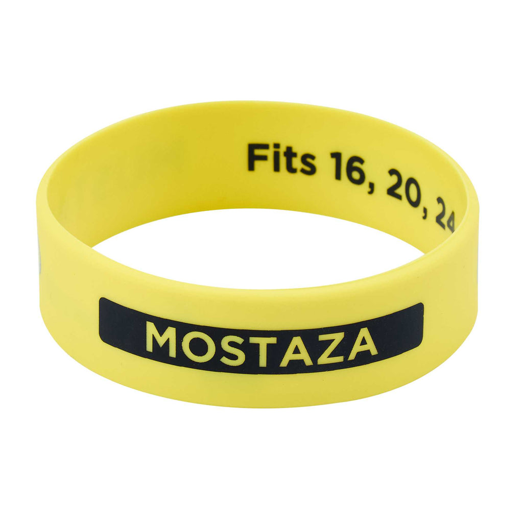 First In First Out Yellow Silicone Mustard Label Band - Fits 16, 20 and 24 oz Squeeze Bottles - 1 count box