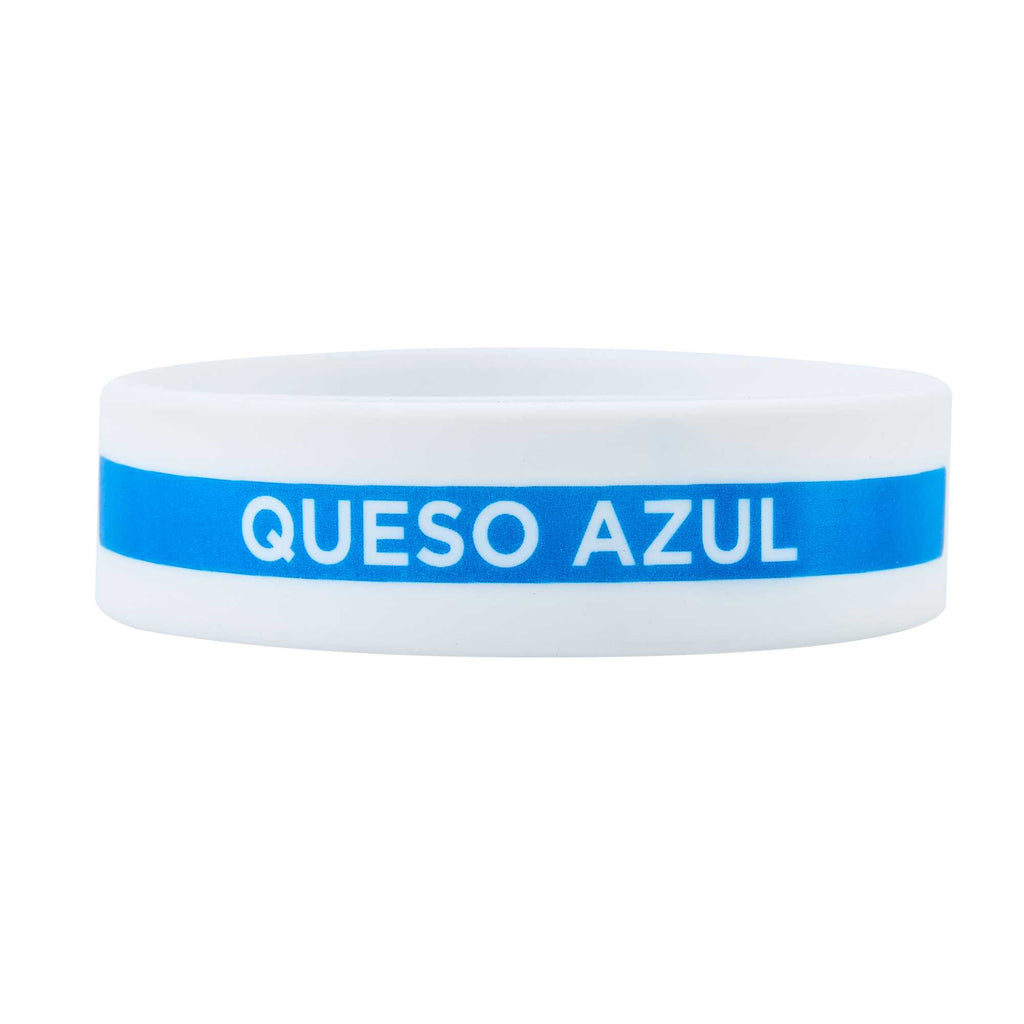 First In First Out White Silicone Blue Cheese Label Band - Fits 16, 20 and 24 oz Squeeze Bottles - 1 count box