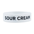 First In First Out White Silicone Sour Cream Label Band - Fits 16, 20 and 24 oz Squeeze Bottles - 10 count box