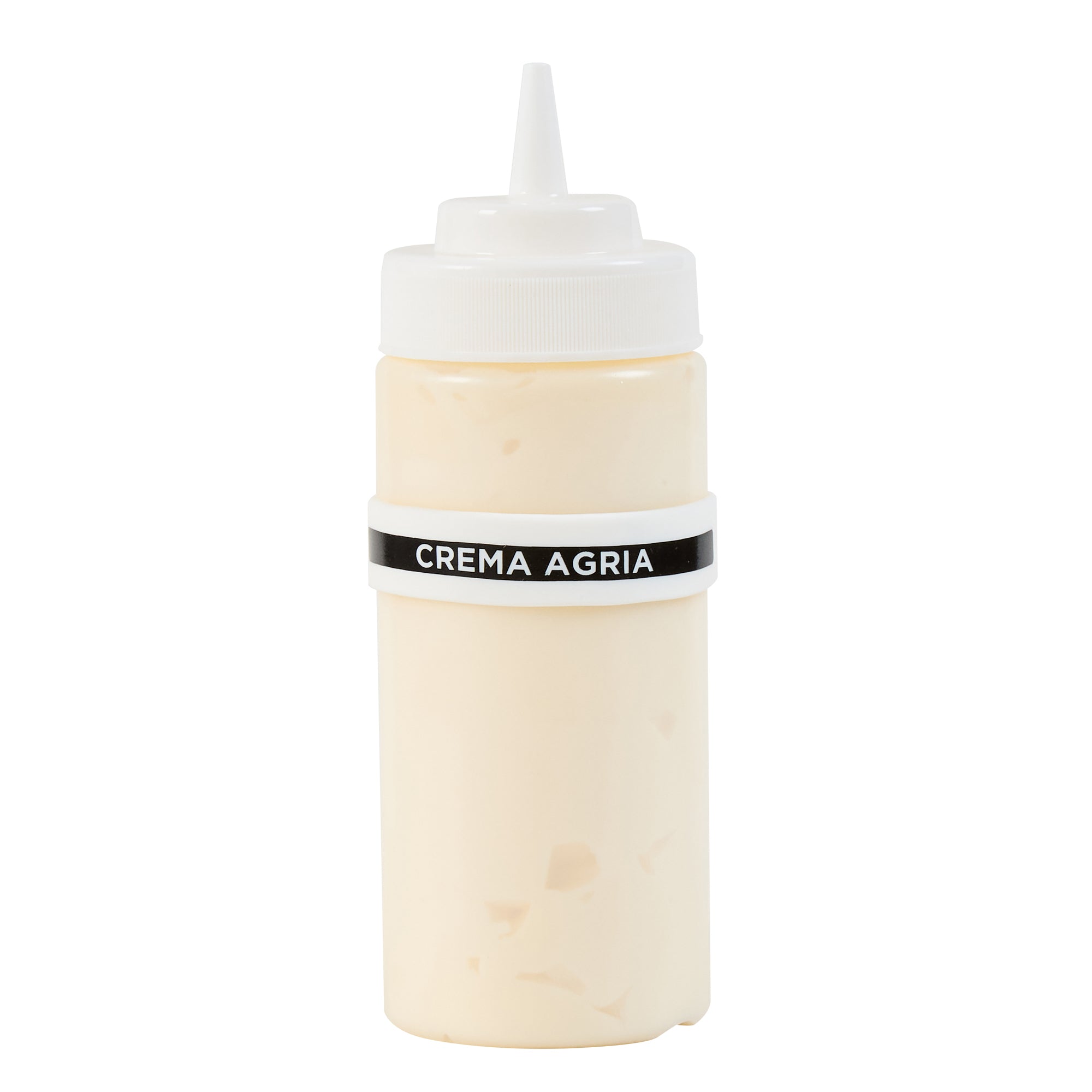 First In First Out White Silicone Sour Cream Label Band - Fits 16, 20 and 24 oz Squeeze Bottles - 10 count box