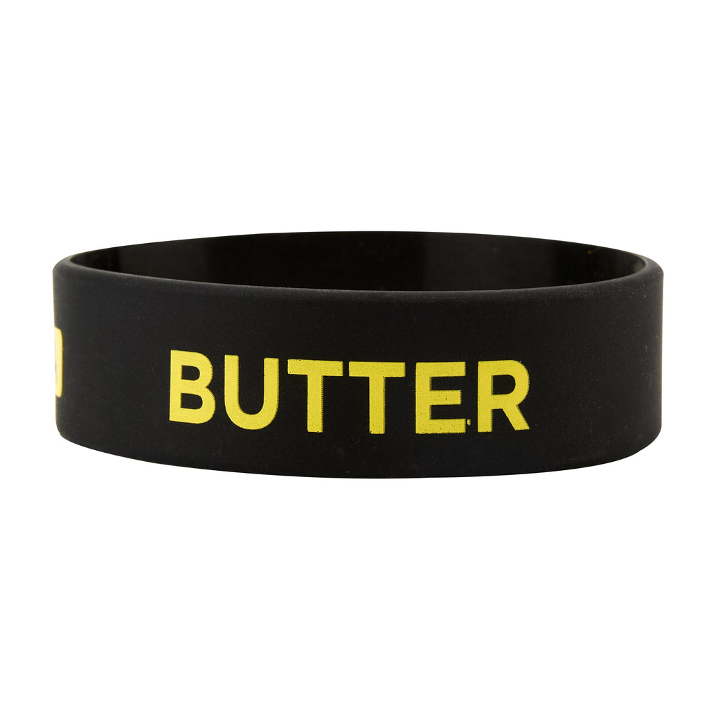 First In First Out Black Silicone Butter Label Band - Fits 16, 20 and 24 oz Squeeze Bottles - 10 count box