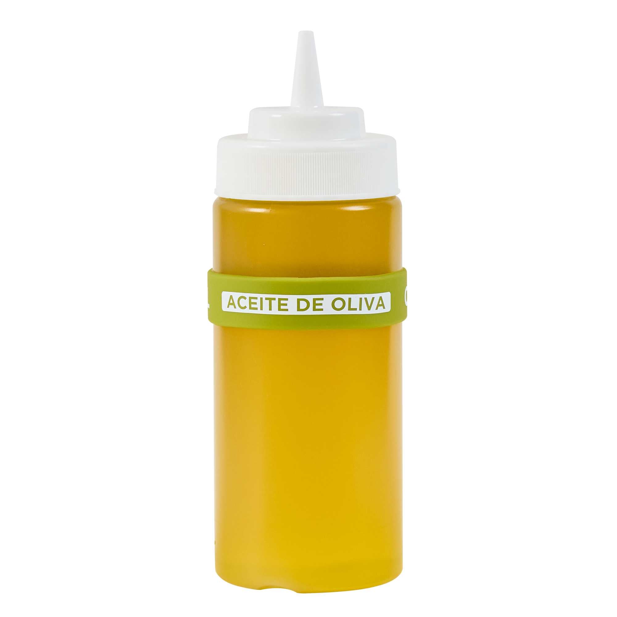 First In First Out Green Silicone Olive Oil Label Band - Fits 16, 20 and 24 oz Squeeze Bottles - 1 count box